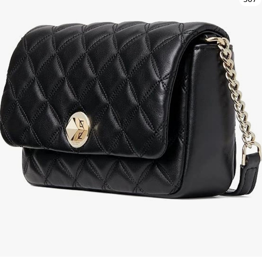 Kate Spade Black Quilted Leather Crossbody Bag